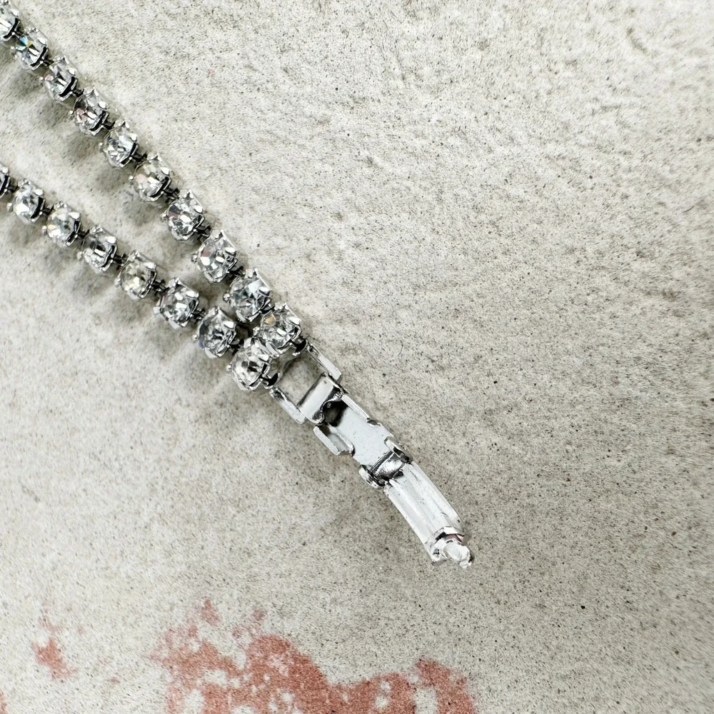 Vintage Rhinestone Bracelet Pristine 7